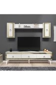 DemonteHome  PONNYDH TV ÜNİTESİ BEYAZ ALTIN - 1