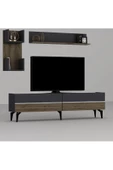 DemonteHome  TEDYDH TV ÜNİTESİ TAKIMI ANTRASİT-CEVİZ-GÜMÜŞ thumbnail 6