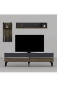 DemonteHome  TEDYDH TV ÜNİTESİ TAKIMI ANTRASİT-CEVİZ-GÜMÜŞ thumbnail 5