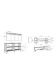 DemonteHome  DEFNEDH 180 CM TV ÜNİTESİ VE KONSOL  2'Lİ SALON TAKIMI BEYAZ GÜMÜŞ - 7