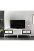 DemonteHome  Lindadh Tv Sehpası (ALT MODÜL) Beyaz Gümüş - 2
