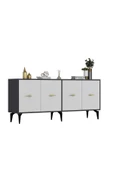 DemonteHome  SİNTADH (KX) 180 CM KONSOL ANTRASİT BEYAZ - 4