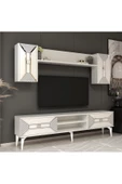 DemonteHome  Yumedidh Tv Ünitesi Takımı Beyaz Gümüş - 2