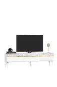 DemonteHome  DEFNEDH TV SEHPASI (ALT MODÜL) BEYAZ-ALTIN - 4