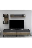 DemonteHome  TEDYDH TV ÜNİTESİ TAKIMI ANTRASİT-CEVİZ-GÜMÜŞ thumbnail 1