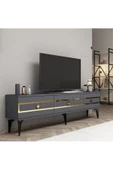 DemonteHome  NOVADH TV SEHPASI (ALT MODÜL) ANTRASİT-ALTIN - 2