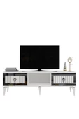 DemonteHome  Lindadh Tv Sehpası (ALT MODÜL) Beyaz Gümüş - 4