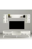 DemonteHome  Yumedidh Tv Ünitesi Takımı Beyaz Gümüş - 5