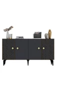 DemonteHome  FROWDH KONSOL 4 KAPAKLI ANTRASİT (CEVİZ DESEN) - 7