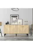 DemonteHome  Medadh Lazer Çizgili Konsol Safirmeşe Altın - 2
