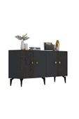 DemonteHome  FROWDH KONSOL 4 KAPAKLI ANTRASİT (CEVİZ DESEN) - 6