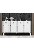 DemonteHome  Dorukdh Lazer Desenli Konsol Beyaz Gümüş - 6