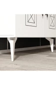 DemonteHome  Shumendh Konsol Lazer Desenli 4 Kapaklı Beyaz - 6