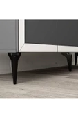 DemonteHome  DÖRT KAPAKLI 150 CM SELENDH KONSOL ANTRASİT-BEYAZ - 7