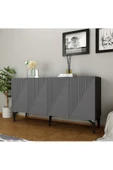 DemonteHome  DRAWDH LAZER DESENLİ KONSOL ANTRASİT - 2