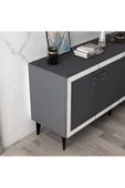 DemonteHome  DÖRT KAPAKLI 150 CM SELENDH KONSOL ANTRASİT-BEYAZ - 4
