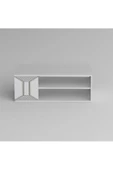 DemonteHome  YUMEDİDH ORTA SEHPA BEYAZ-GÜMÜŞ - 4