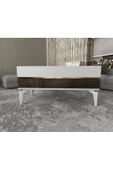 DemonteHome  TEDYDH ORTA SEHPA BEYAZ-CEVİZ-ALTIN - 2
