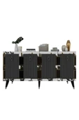 DemonteHome  BAREDH LAZER DESENLİ KONSOL ANTRASİT GÜMÜŞ - 3