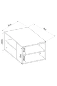 DemonteHome  Baredh Lazer Desenli 90 Cm Orta Sehpa Royalmermer Efesmermer Gümüş - 5
