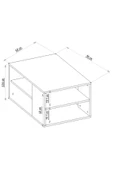DemonteHome  BAREDH LAZER DESENLİ 90 CM ORTA SEHPA EFESMERMER ALTIN - 5