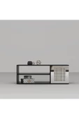 DemonteHome  Baredh Lazer Desenli 90 Cm Orta Sehpa Royalmermer Efesmermer Gümüş - 4