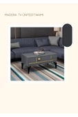 DemonteHome  MADERADH ORTA SEHPA ANTRASİT ALTIN - 7