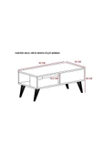 DemonteHome  SEULDH ORTA SEHPA SAFİRMEŞE CEVİZ BEYAZ - 5