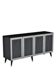 DemonteHome  BAREDH LAZER DESENLİ KONSOL ANTRASİT GÜMÜŞ - 4