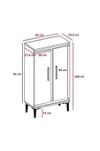 DemonteHome  NİTRADH MEDİUM BANYO DOLABI VE ÇOK AMAÇLI DOLAP BEYAZ ROYALMERMER - 5