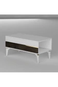 DemonteHome  TEDYDH ORTA SEHPA BEYAZ-CEVİZ-ALTIN - 4