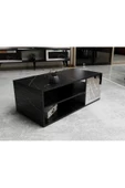 DemonteHome  Baredh Lazer Desenli 90 Cm Orta Sehpa Royalmermer Efesmermer Gümüş - 1