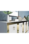 DemonteHome  BAREDH LAZER DESENLİ KONSOL BEYAZ ALTIN - 2