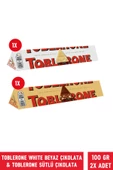 Toblerone White Beyaz Çikolata 100 gr & Toblerone Sütlü Çikolata 100 gr - 1