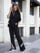 Kadın Polo Yaka Paça Yırtmaçlı Ribanalı İkili Takım thumbnail 3