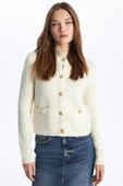 FASHION FRIENDS KADIN DÜĞMELİ TRİKO CEKET 24K0184K1 - 1