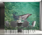 Deniz ve Yunus Balığı Temalı Duvar Kağıdı thumbnail 4