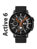Logia Active 6 Yuvarlak Alüminyum Kasa Spor Akıllı Saat Siyah - 1