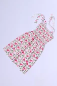 KIZ ÇOCUK ASKILI ELBİSE ÇİÇEK DESENLİ B35 HCM00119 - 7