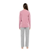 Mod Collection Sıfır Yaka Kareli Bayan Pijama Takım - 6