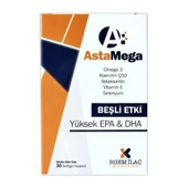 Astamega Omega3, Koenzim Q10, Astaksantin, Vitamin E, Selenyum 30 Kapsül - 1