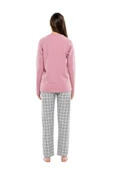 Mod Collection Sıfır Yaka Kareli Bayan Pijama Takım - 12
