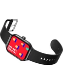 Logia Fit 7 Alüminyum Kasa Spor Silikon Kordon Akıllı Saat Siyah - 4