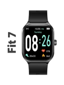 Logia Fit 7 Alüminyum Kasa Spor Silikon Kordon Akıllı Saat Siyah - 1