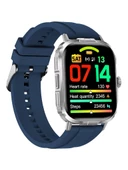 Logia Tech 8 Alüminyum Kasa Spor Silikon Kordon Akıllı Saat Gümüş - 2