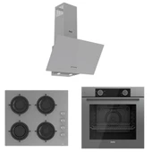 Ferre Pure Cs Serisi Gri Cam Ankastre Set D088 - CS208 - XE61CPR - 1
