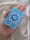 Ayna Makyaj Aynası Nazarlı Kötü Göz Model Cep Çanta El Aynası 17244 - 2