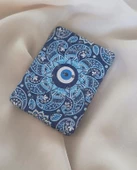 Ayna Makyaj Aynası Nazarlı Kötü Göz Model Cep Çanta El Aynası - 1