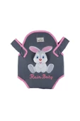 ŞMTSTYLE Tavşan Kabartmalı Kanguru Pembe Kız Bebek Taşıma - 1