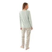 Pierre Cardin Patlı Yaka Ekose %100 Pamuk Bayan Pijama Takım - 3